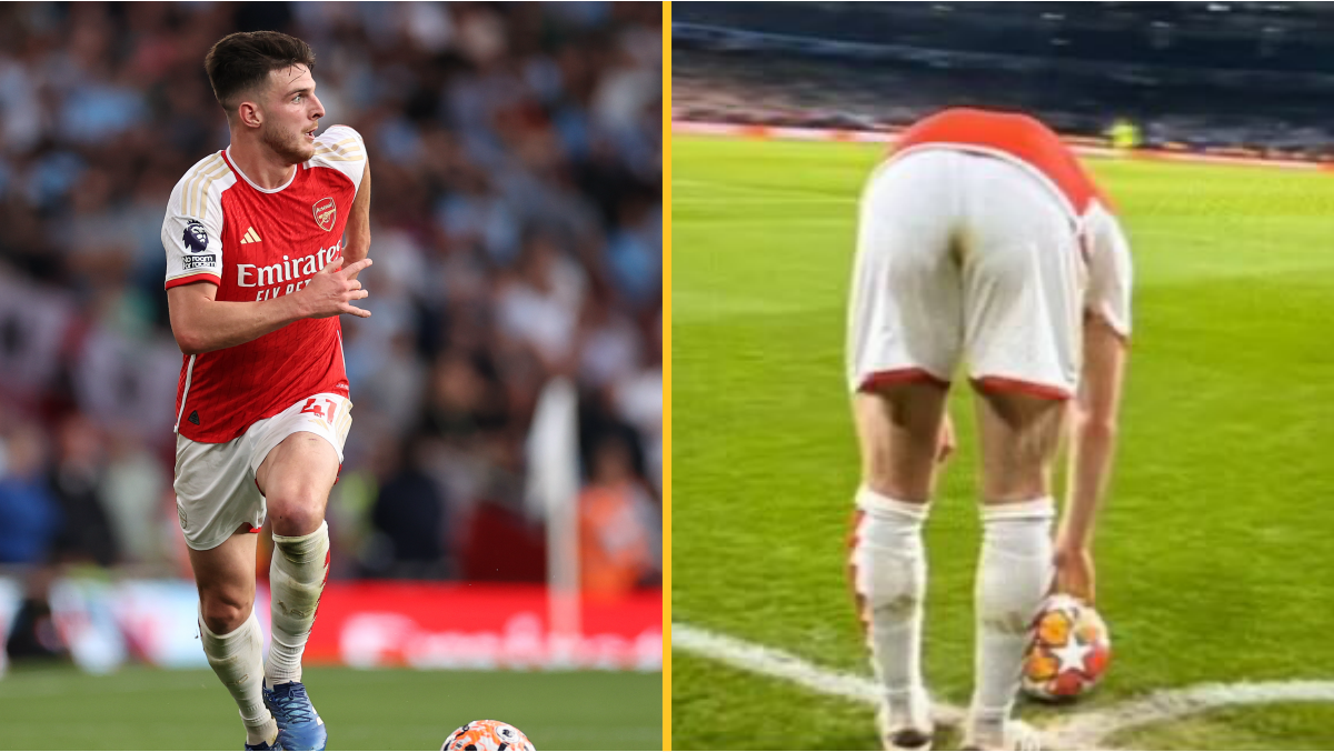 Declan Rice reveals why his shorts were stained with 'suspicious mark'