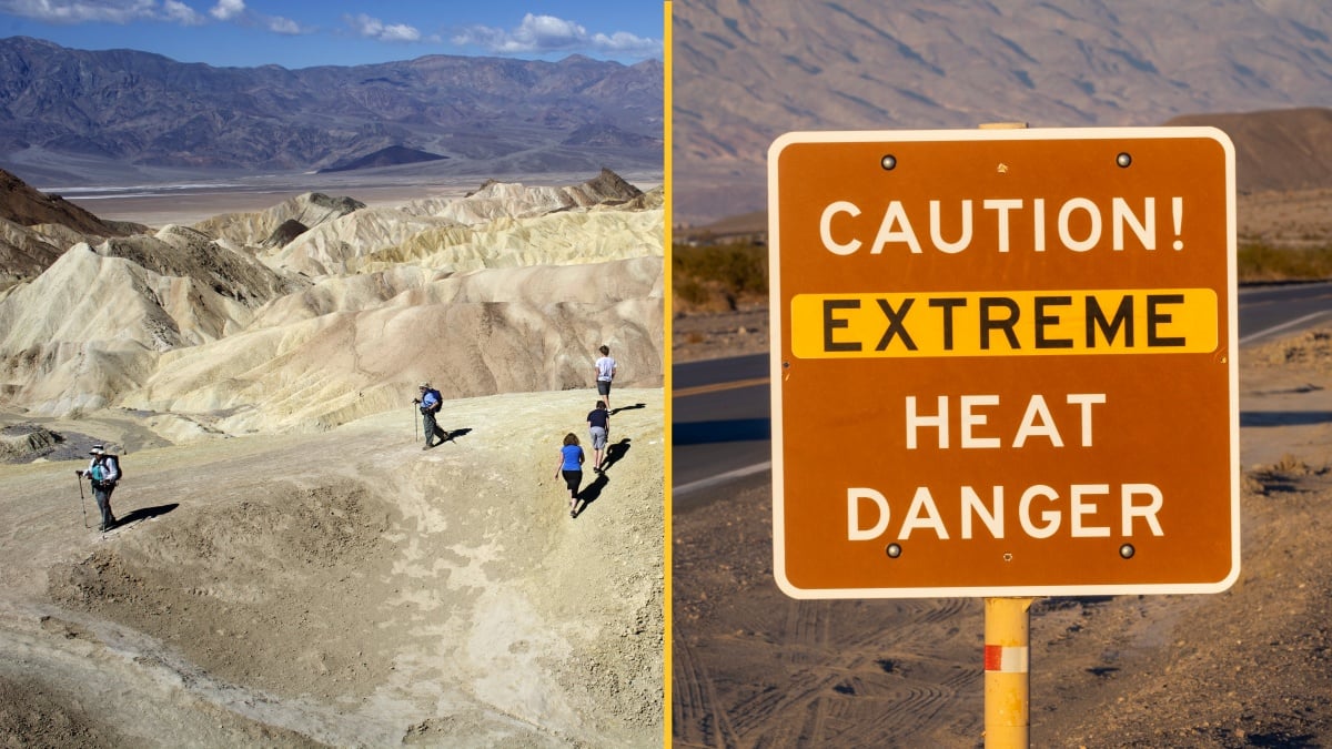 Tourist's skin 'melts' in extreme heat on Death Valley sand dunes