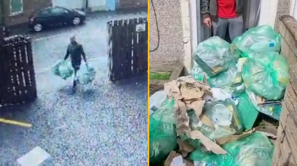 Fly-tipper hit with instant karma as his rubbish re-dumped on his doorstep - JOE.co.uk